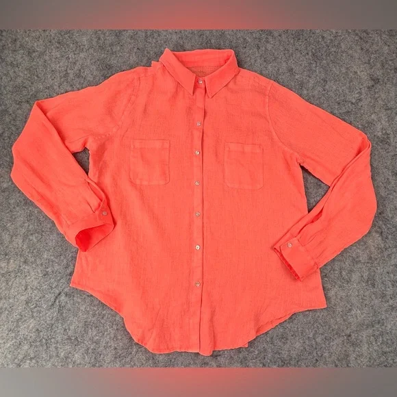Lilly Pulitzer | 100% Linen | Button Down | Women’s Large - Picture 2 of 9